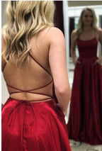 A-Line Simple Stunning Long Prom Dresses Formal Evening Gowns