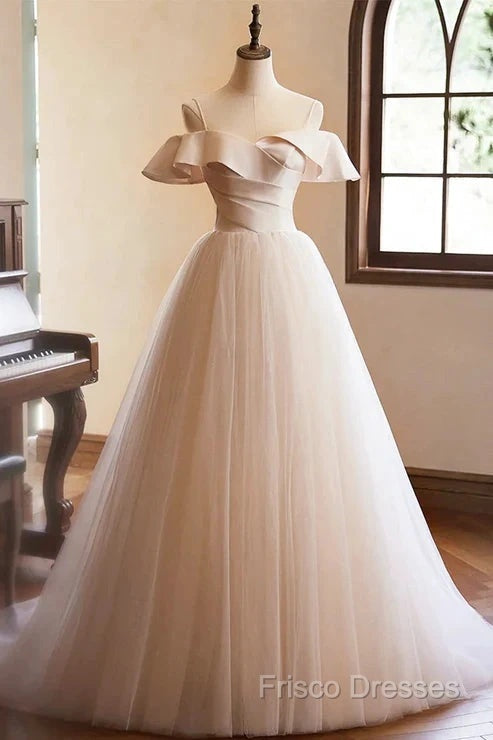 A-Line Sleeveless Backless Spaghetti Straps Floor Length Formal Dress Formal Prom Dress