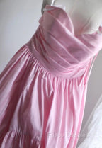 A-Line Spaghetti Strap Satin Long Wedding Dress Birthday Quinceanera Dress Formal Prom Dress