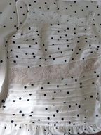 A Line Spaghetti Straps Polka Dots Lace Chiffon Formal Prom Dress Formal Dress