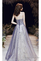 A-Line Sparkle Elegant Wedding Guest Prom Formal Evening Dress Strapless Sleeveless Floor Length Satin With