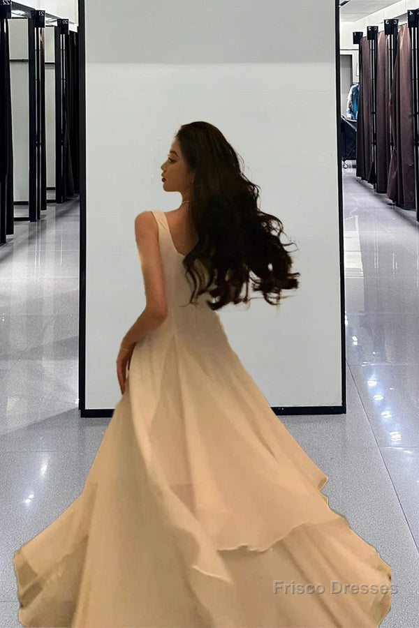 A Line Square Neck Prom Dress, Ankle Length Birthday Outfits A Line Square Neck Prom Dress, Ankle Length Birthday Outfits