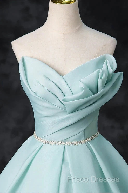 A-Line Strapless Formal Tulle Floor Length Formal Dress Off Shoulder Formal Prom Dress