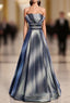 A-Line Strapless Pleats Sleeveless Formal Prom Dress