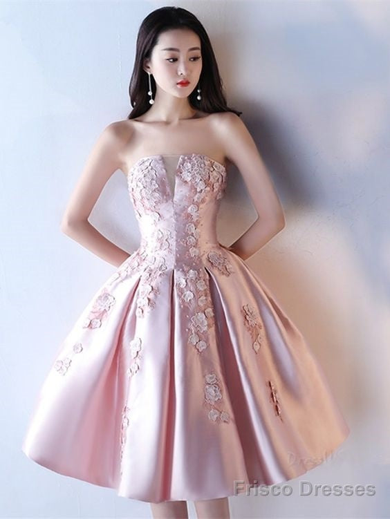 A Line Sweetheart Applique Short Homecoming Dress ,Gorgeous Evening Homecoming Dress,Girl Dress Main image