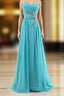 A-Line Sweetheart Chiffon Pleats Beading Bridesmaid Dress