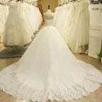 A Line Sweetheart Lace Vintage Bridal Wedding Dress Lace Up