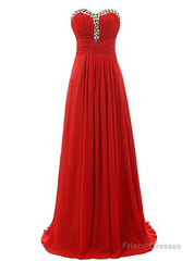 A-Line Sweetheart Neck Chiffon Floor Length Bridesmaid Dress