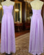 A Line Sweetheart Neck Backless Lilac Long Formal Prom Dress, Lilac Long Bridesmaid Dress