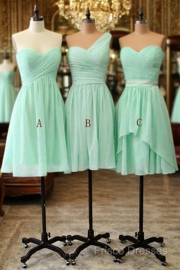 A-Line Sweetheart One-Shoulder Chiffon Bridesmaid Dress Main image