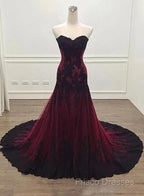 A-Line Sweetheart Tulle Lace Floor Length Wedding Dress