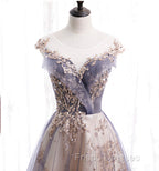A-line Tulle with Lace Applique Party Dress Tulle Long Formal Prom Dress Formal Prom Dress shops