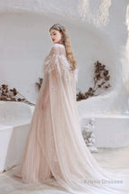 A Line V-neck Shiny Sequin Beaded Prom Dresses