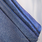 A Line V Neck Tea Length Formal Prom Dresses, Shiny Tea Length Formal Evening Dresses