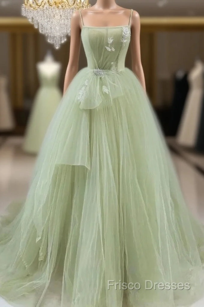 A-Shaped Tight Fitting Corset With Sage Green Chiffon On The Back Long Adult Dress Sage Formal Prom Dress Main image