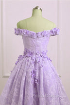 Adorable Lace Light Purple High Low Homecoming Dress, Cute Sweetheart Formal Prom Dress