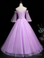 Adorable Lavender Sweet 16 Gown, Off Shoulder Party Dress