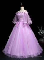 Adorable Lavender Sweet 16 Gown, Off Shoulder Party Dress
