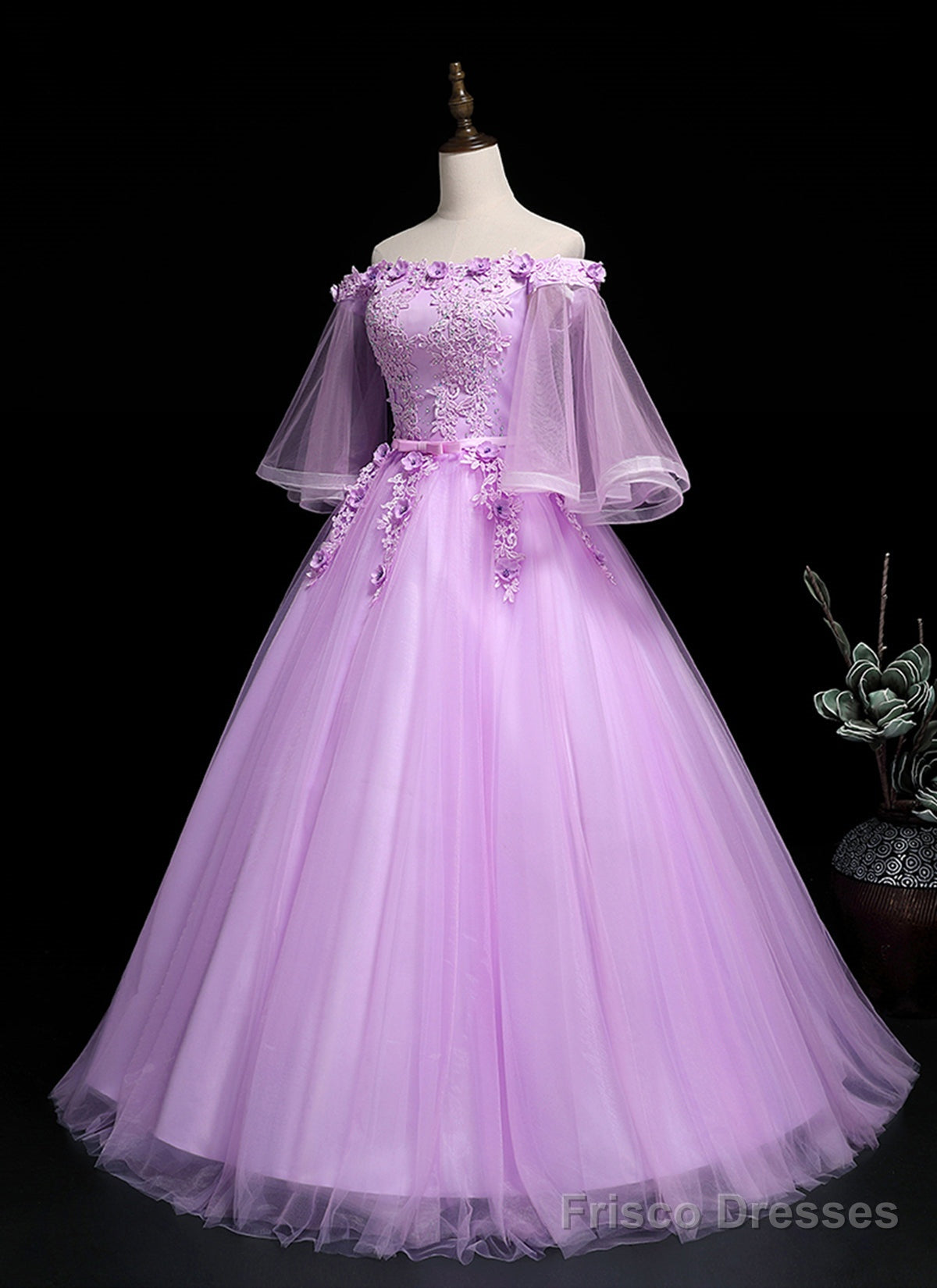 Adorable Lavender Sweet 16 Gown, Off Shoulder Party Dress