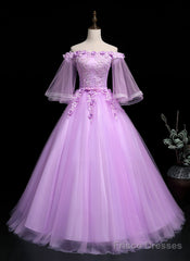 Adorable Lavender Sweet 16 Gown, Off Shoulder Party Dress