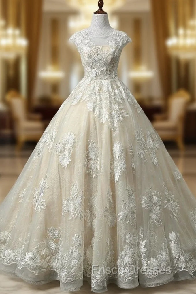 Advanced Sexy A-line Wedding Dress Scoop Neck Tulle Main image