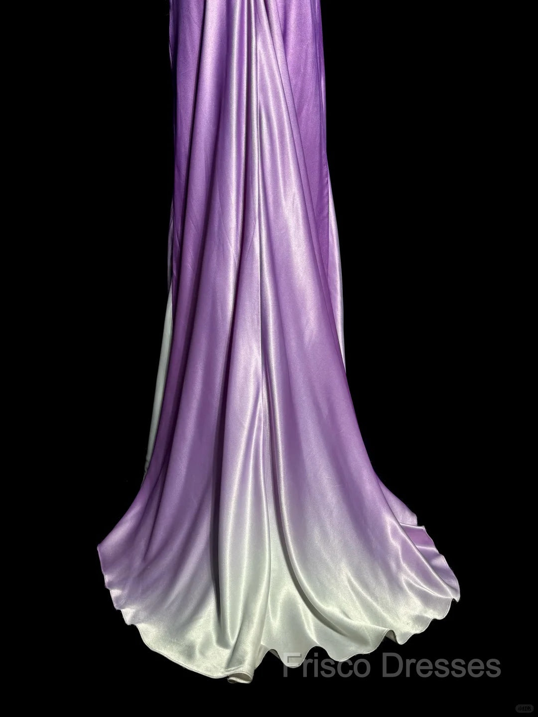 Aesthetic A Line Halter Neckline Lilac Satin Formal Prom Dress Ruffle Long Party Dress