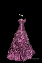 Aesthetic Mermaid Sweetheart Neckline Taffeta Formal Prom Dress Ruffle Long Party Dress