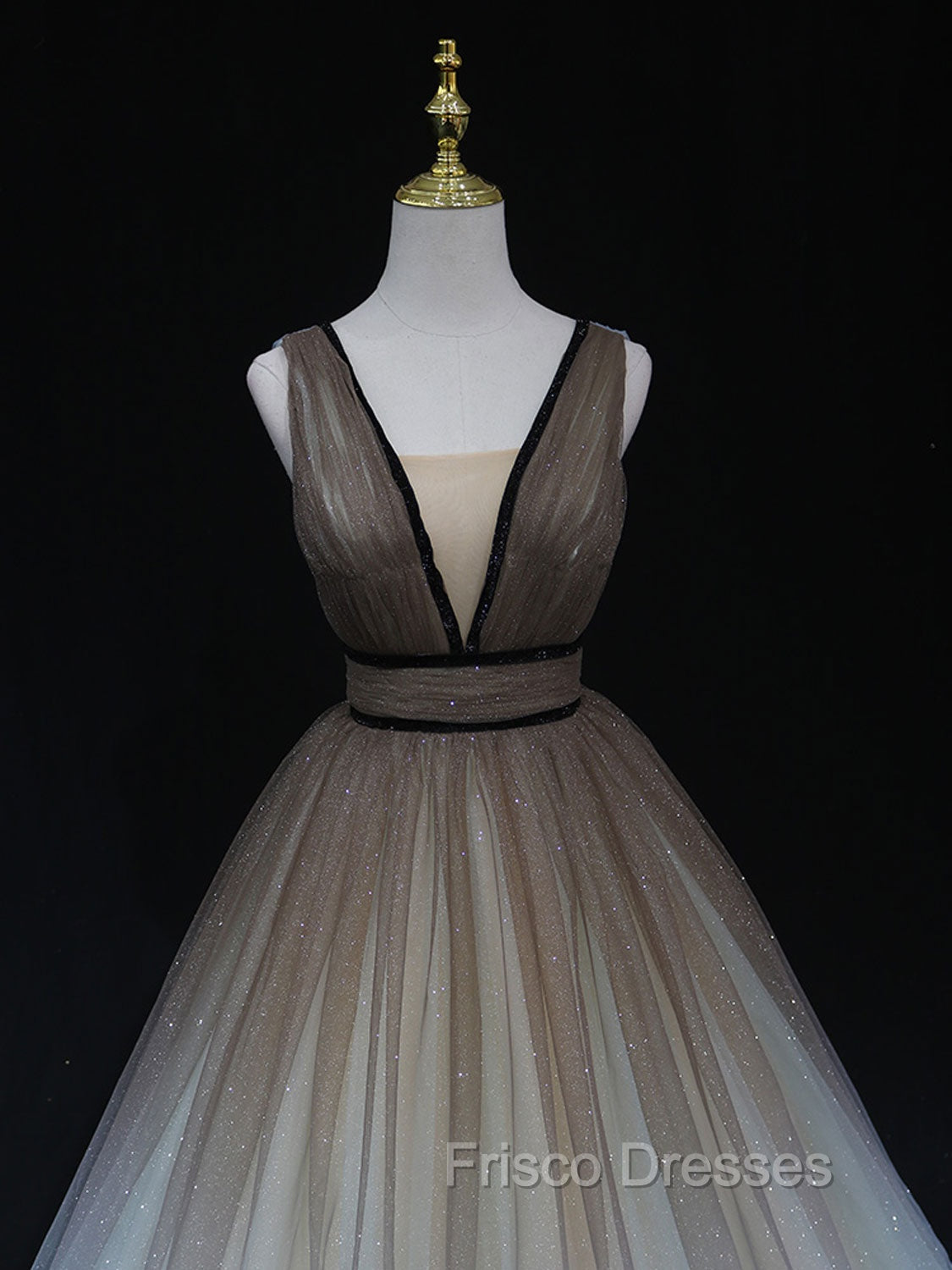Aline V Neck Tulle Long Formal Prom Dress Tulle Long Formal Graduation Dress
