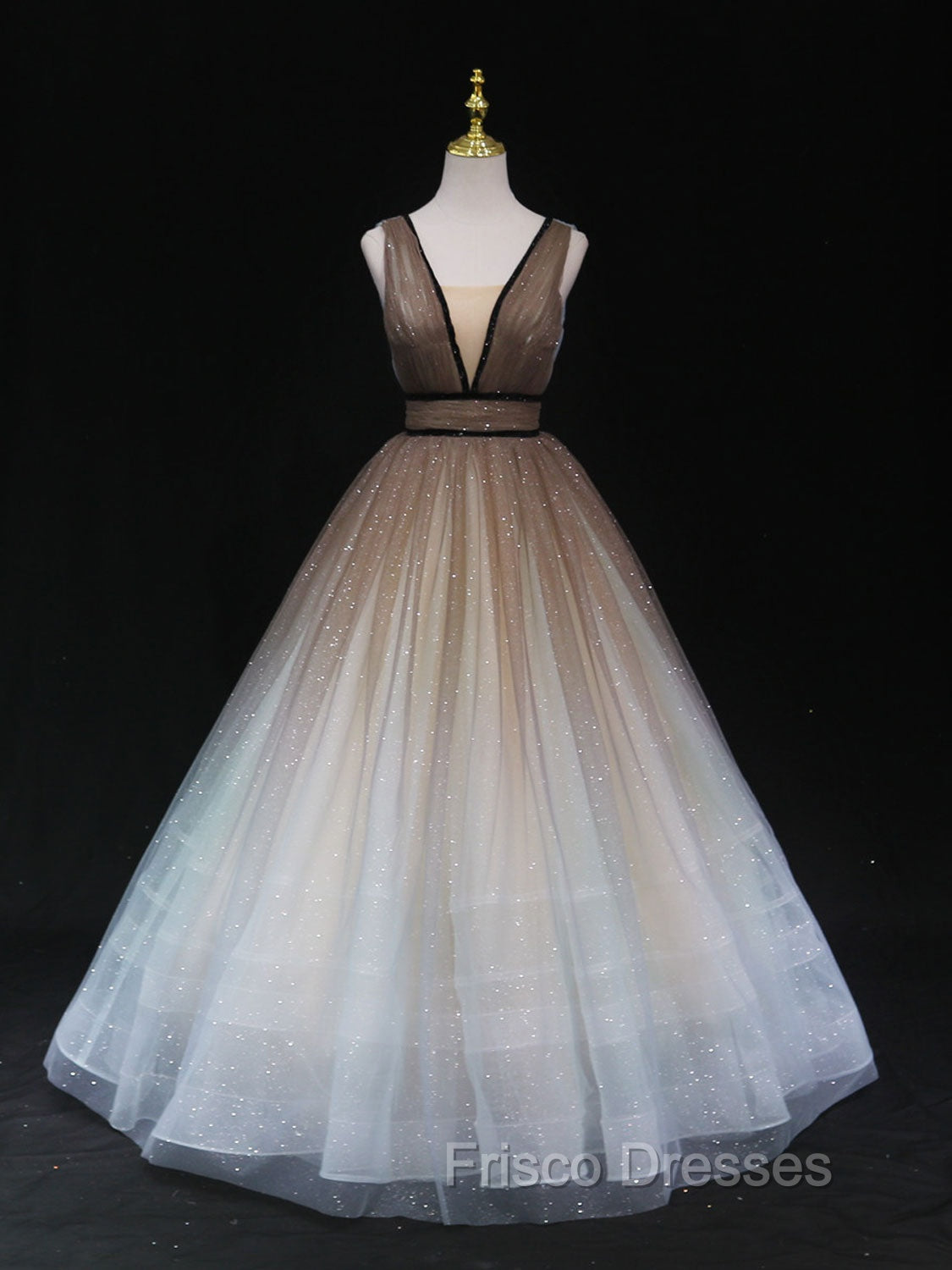Aline V Neck Tulle Long Formal Prom Dress Tulle Long Formal Graduation Dress