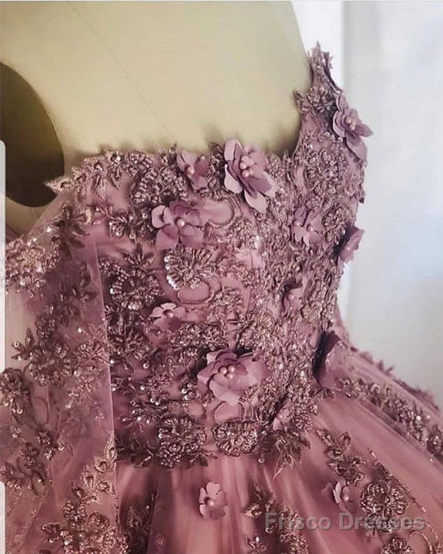 Amazing Lace Embroidery Long Sleeves Prom Dresses Off Shoulder Main image