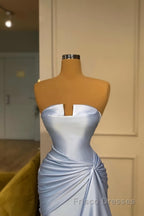 Amazing Long Blue Mermaid Graduation Dresses Fabulous Sleeveless Formal Prom Dresses