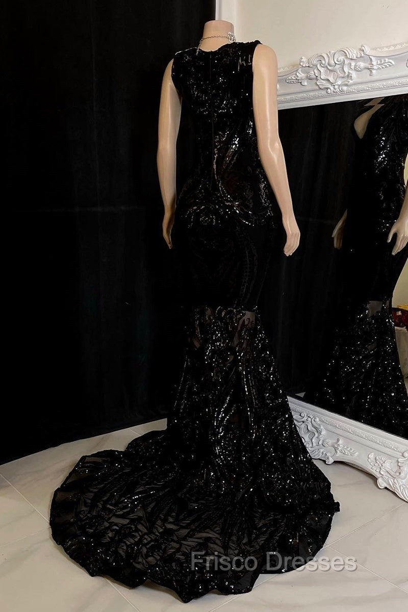 Amazing Sequins Mermaid Formal Prom Dress Sleeveless V-Neck Online