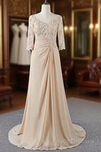 Appliques Lace 3/4 Sleeves Sweetheart Mother Of The Bride Dress