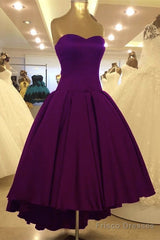 Asymmetric Prom Dresses Satin Sweetheart