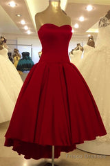 Asymmetric Prom Dresses Satin Sweetheart