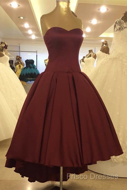 Asymmetric Formal Prom Dress Satin Sweetheart