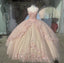 Baby Pink Quinceanera Dress Elegant Prom Dresses, Long Evening Dress