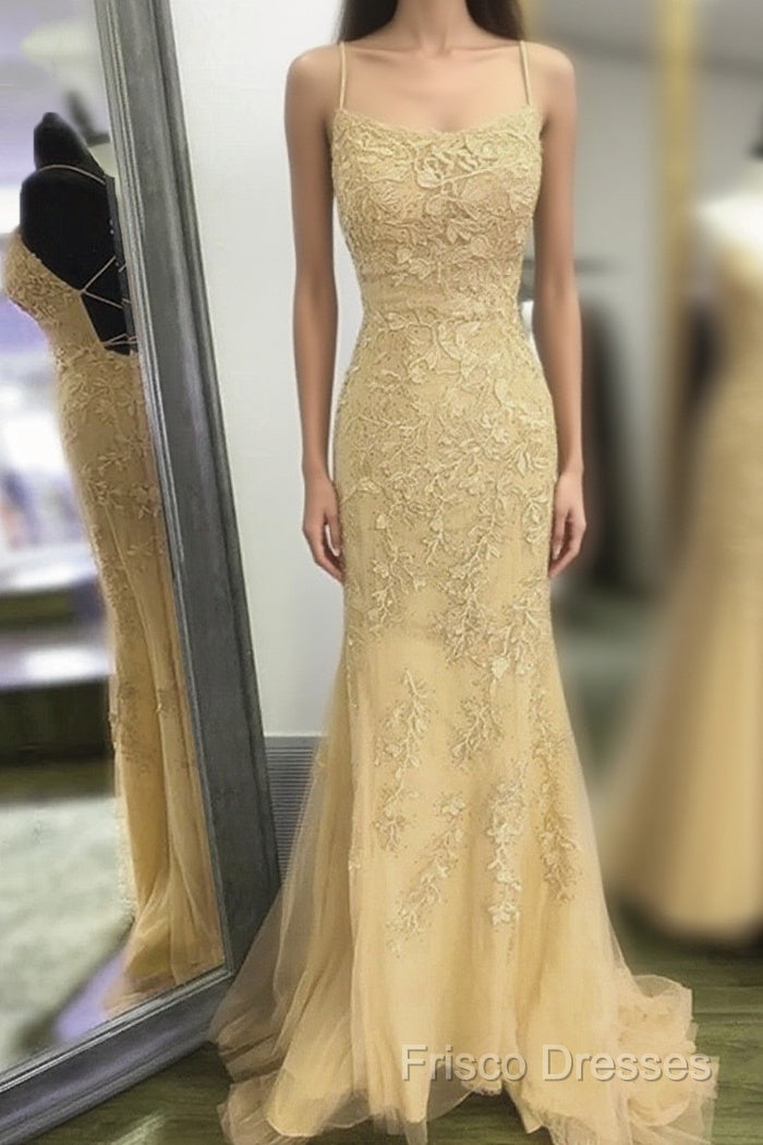 Backless Orange Lace Long Formal Prom Dress, Mermaid Orange Lace Formal Dress