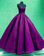 Ball Gown Dress Satin V-Neck Spagetti Straps