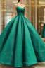 Ball Gown Dress Satin V-Neck Spagetti Straps
