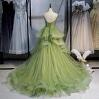 Ball Gown, Green Prom Dresses Vintage Prom Dress