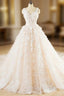 Ball Gown Ivory V-neck Backless Haute Couture Wedding Dress