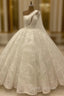 Ball Gown Lace Wedding Dress One Shoulder