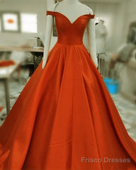 Ball Gown Off The Shoulder Satin Dresses Corset Back
