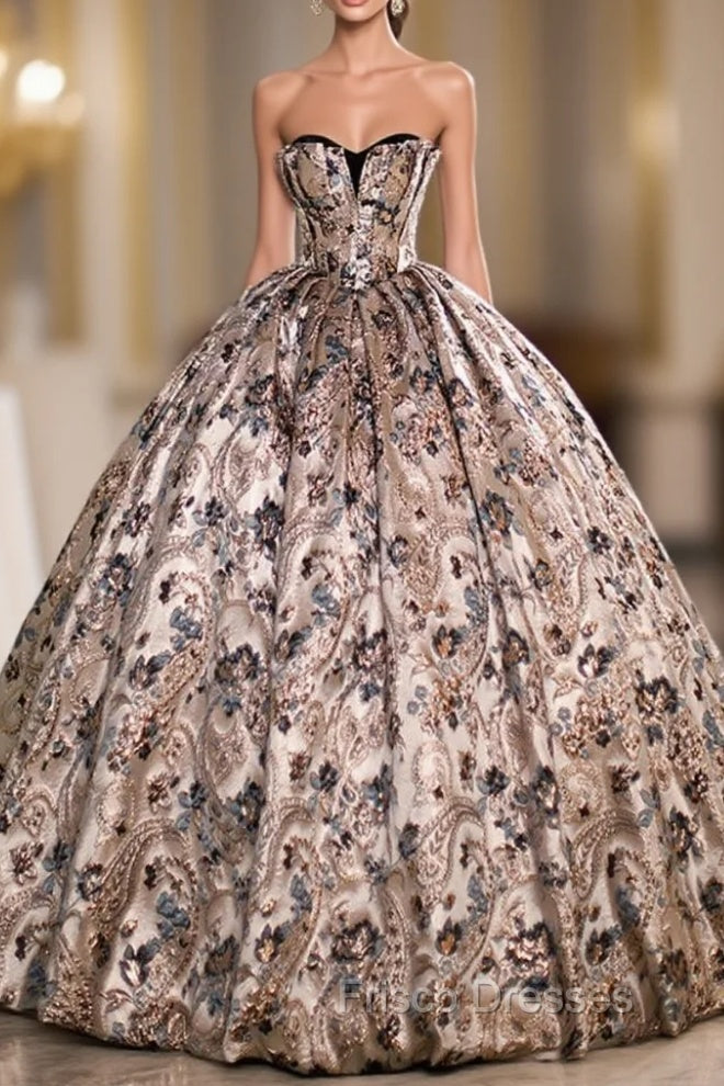 Ball Gown Print Sweetheart Quinceanera Dress Main image