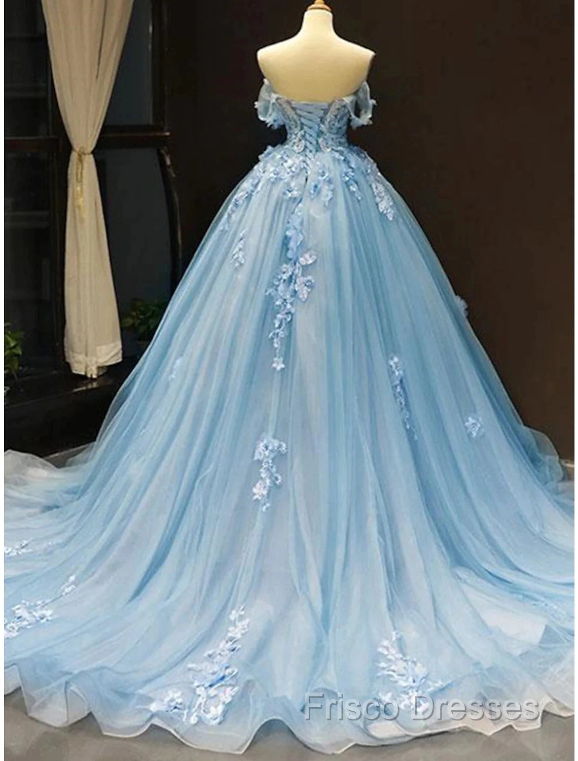Ball Gown Formal Prom Dress Floral Dress Quinceanera Court Train Short Sleeve Sweetheart Lace With Pleats Appliques Secondary image