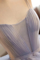 Ball Gown Ruffles Blue Tulle Lace Up Prom Dress