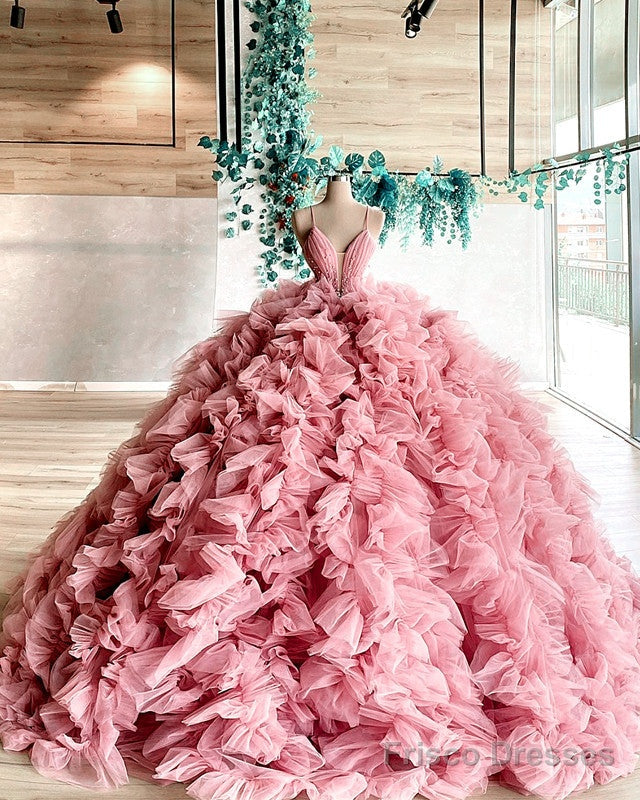 Ball Gown Ruffles Dresses Spaghetti Straps Secondary image