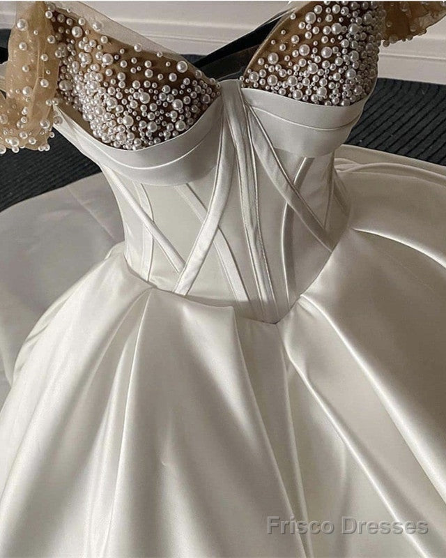 Ball Gown Satin Corset Wedding Dresses Main image