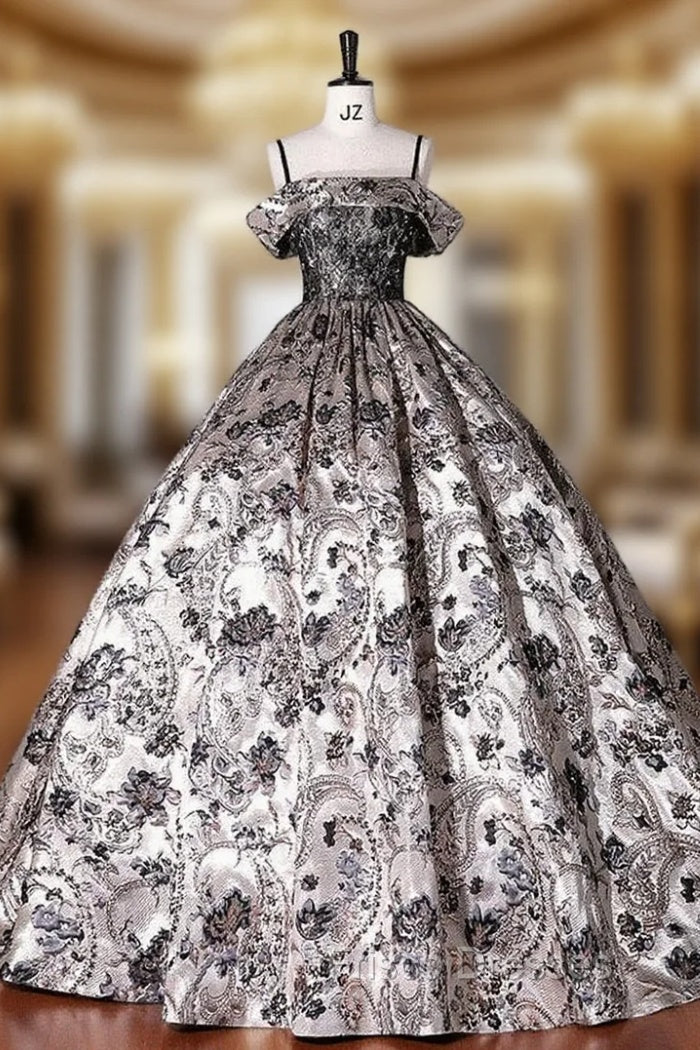 Ball Gown Satin Lace Spaghetti Straps Quinceanera Dress Main image